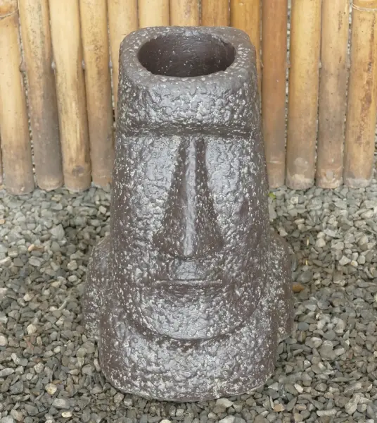 Product image of the product “Moai head as planter, in the sizes from 40cm and 60cm, Antique Finish ”